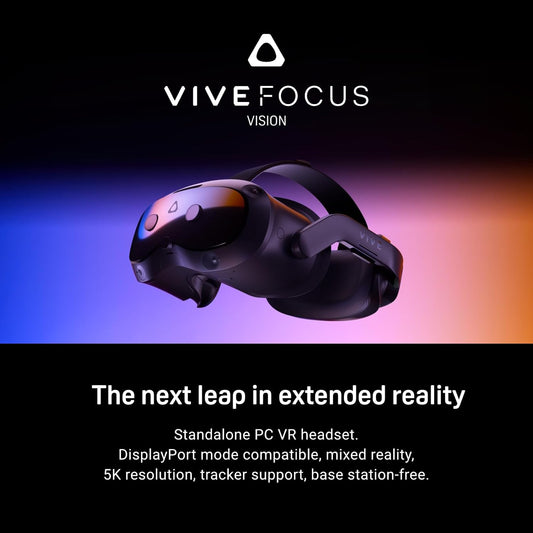 HTC Vive Focus Vision Wired Bundle — XR Headset with DisplayPort