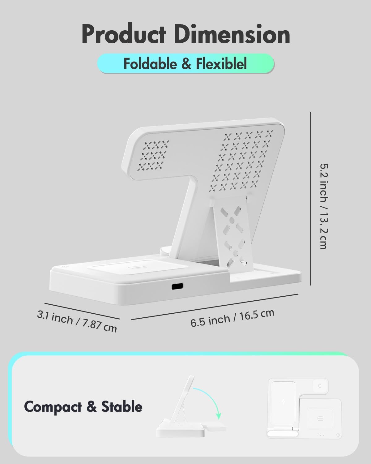 Wireless Phone Charging Station: 3 in 1 Charger Stand Multiple Devices