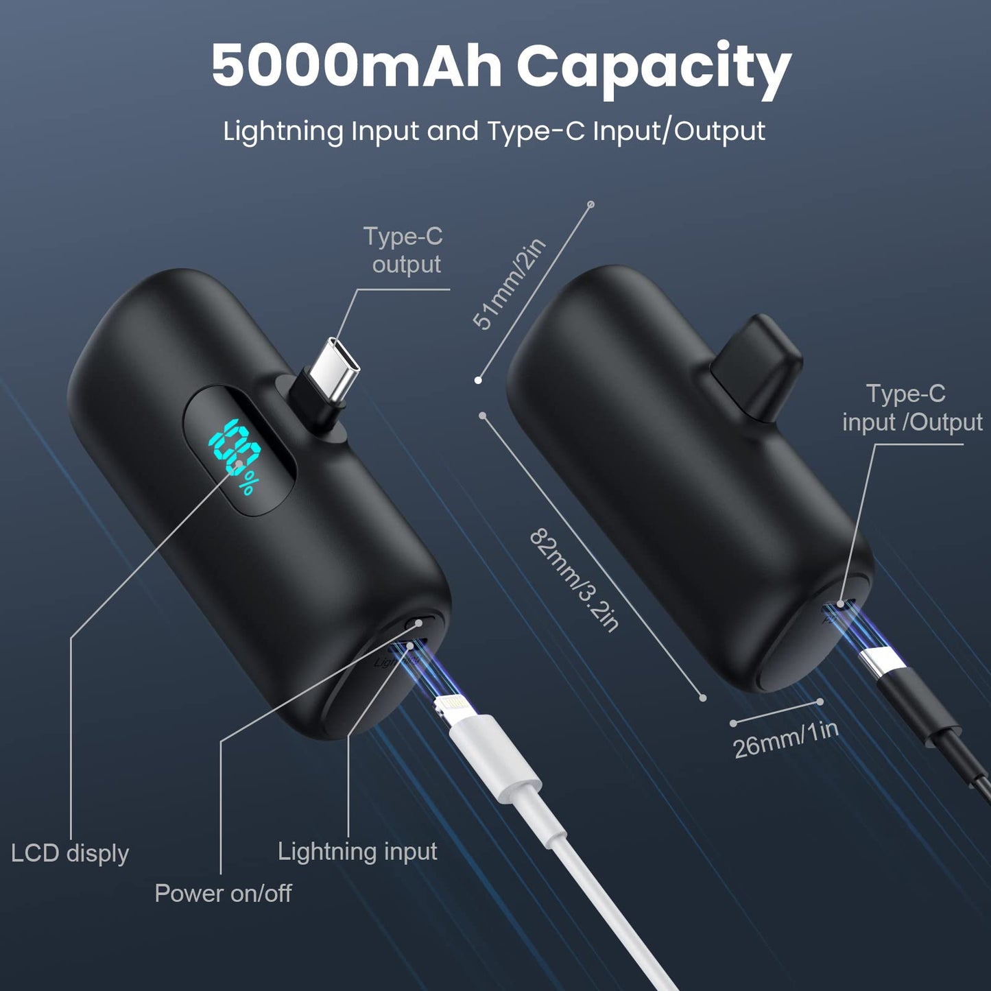Mini USB-C Portable Charger