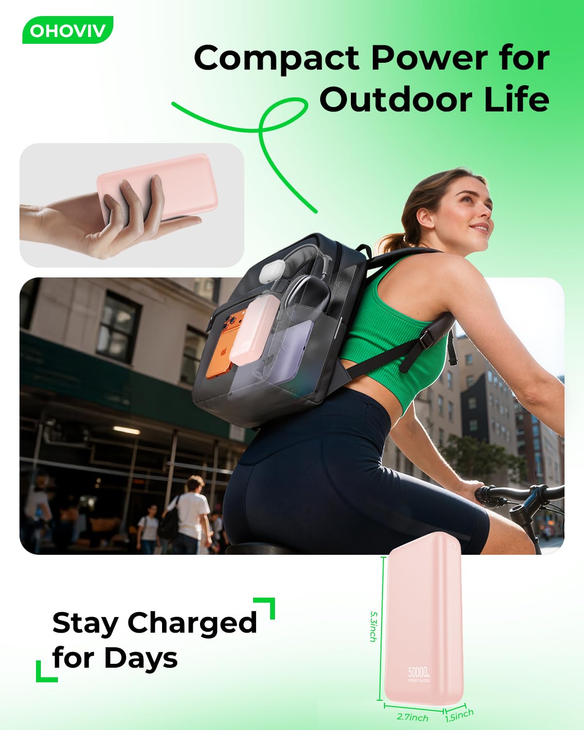 High-Capacity 50,000mAh Portable Power Bank