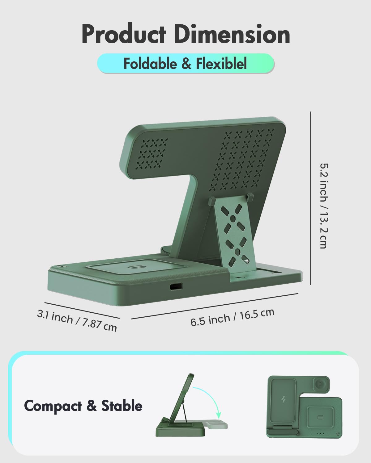 Wireless Phone Charging Station: 3 in 1 Charger Stand Multiple Devices