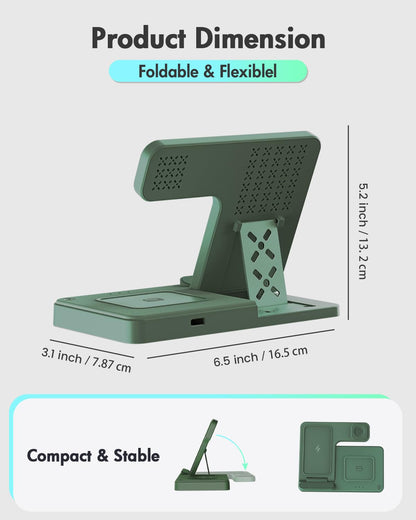Wireless Phone Charging Station: 3 in 1 Charger Stand Multiple Devices