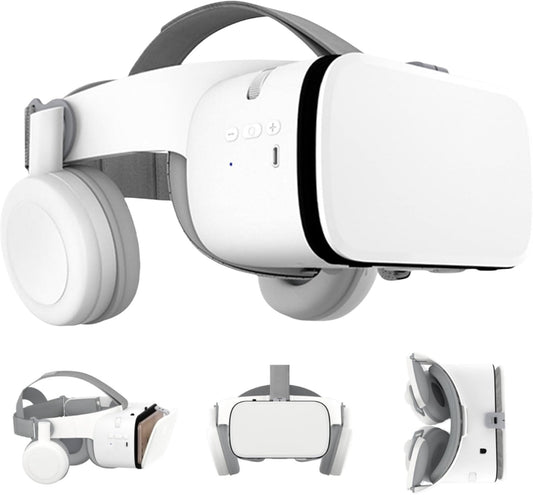 VR Headset for Phone, Virtual Reality Glasses with Headphones