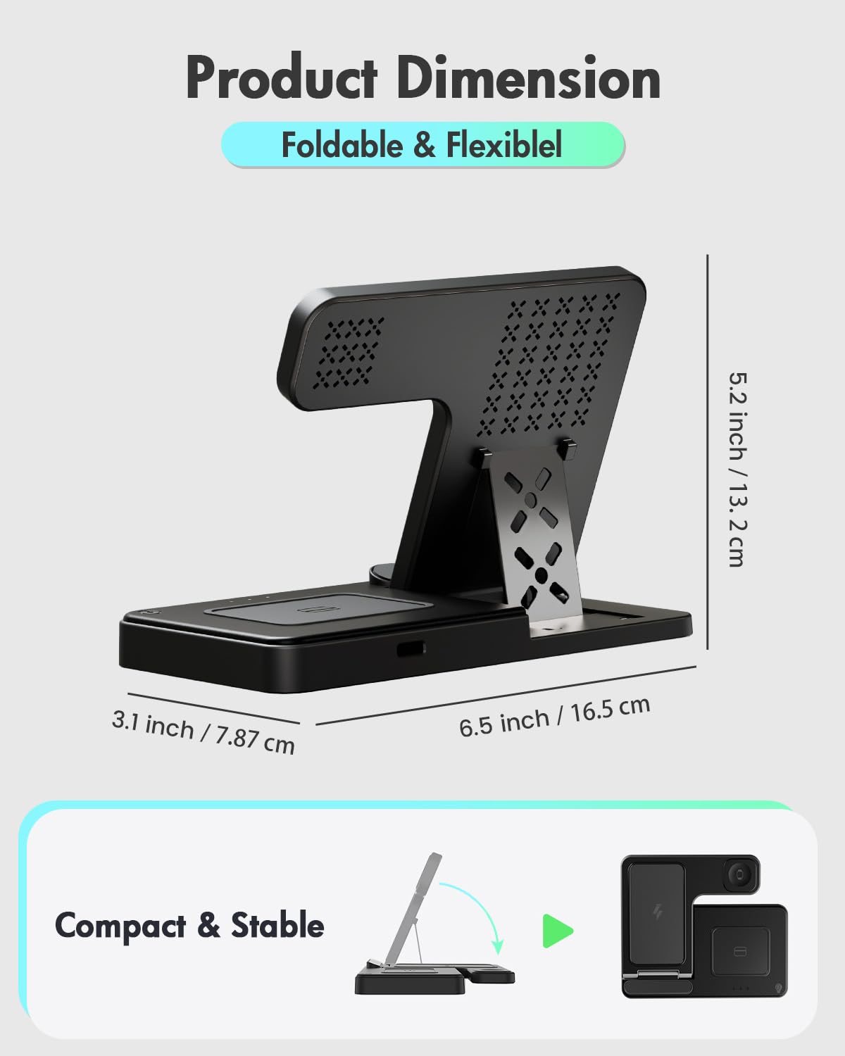 Wireless Phone Charging Station: 3 in 1 Charger Stand Multiple Devices
