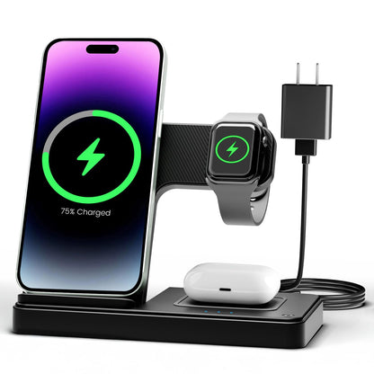 Wireless Phone Charging Station: 3 in 1 Charger Stand Multiple Devices