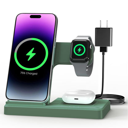 Wireless Phone Charging Station: 3 in 1 Charger Stand Multiple Devices
