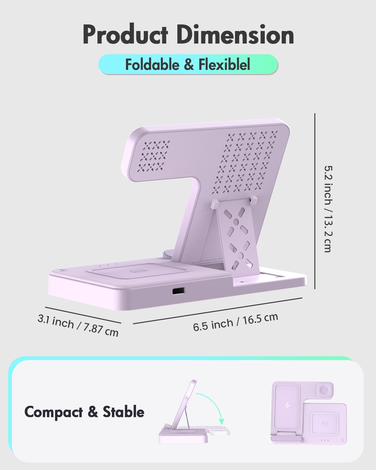 Wireless Phone Charging Station: 3 in 1 Charger Stand Multiple Devices