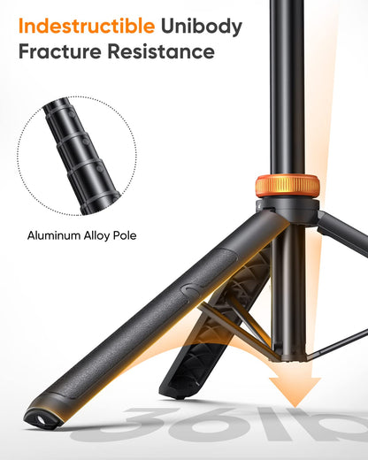 EUCOS 62" Phone Tripod, Tripod for Phone & Selfie Stick with Remote