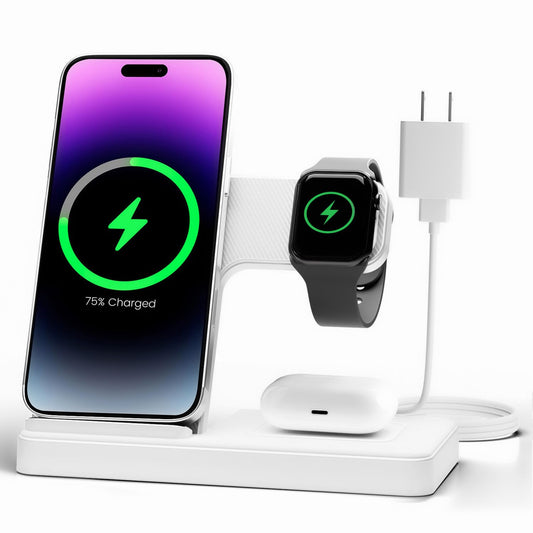 Wireless Phone Charging Station: 3 in 1 Charger Stand Multiple Devices