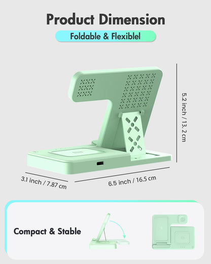Wireless Phone Charging Station: 3 in 1 Charger Stand Multiple Devices