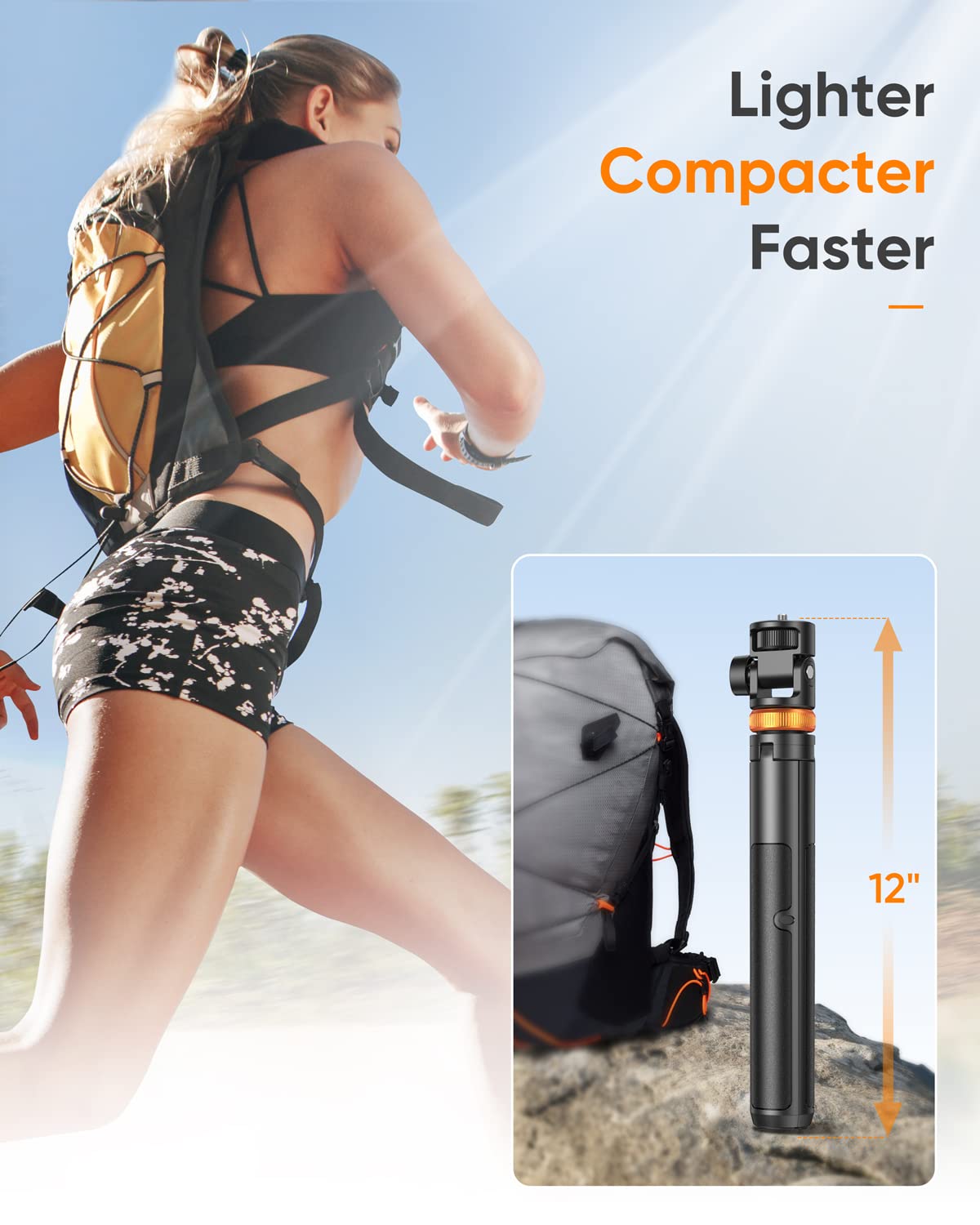 EUCOS 62" Phone Tripod, Tripod for Phone & Selfie Stick with Remote