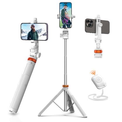 EUCOS 62" Phone Tripod, Tripod for Phone & Selfie Stick with Remote