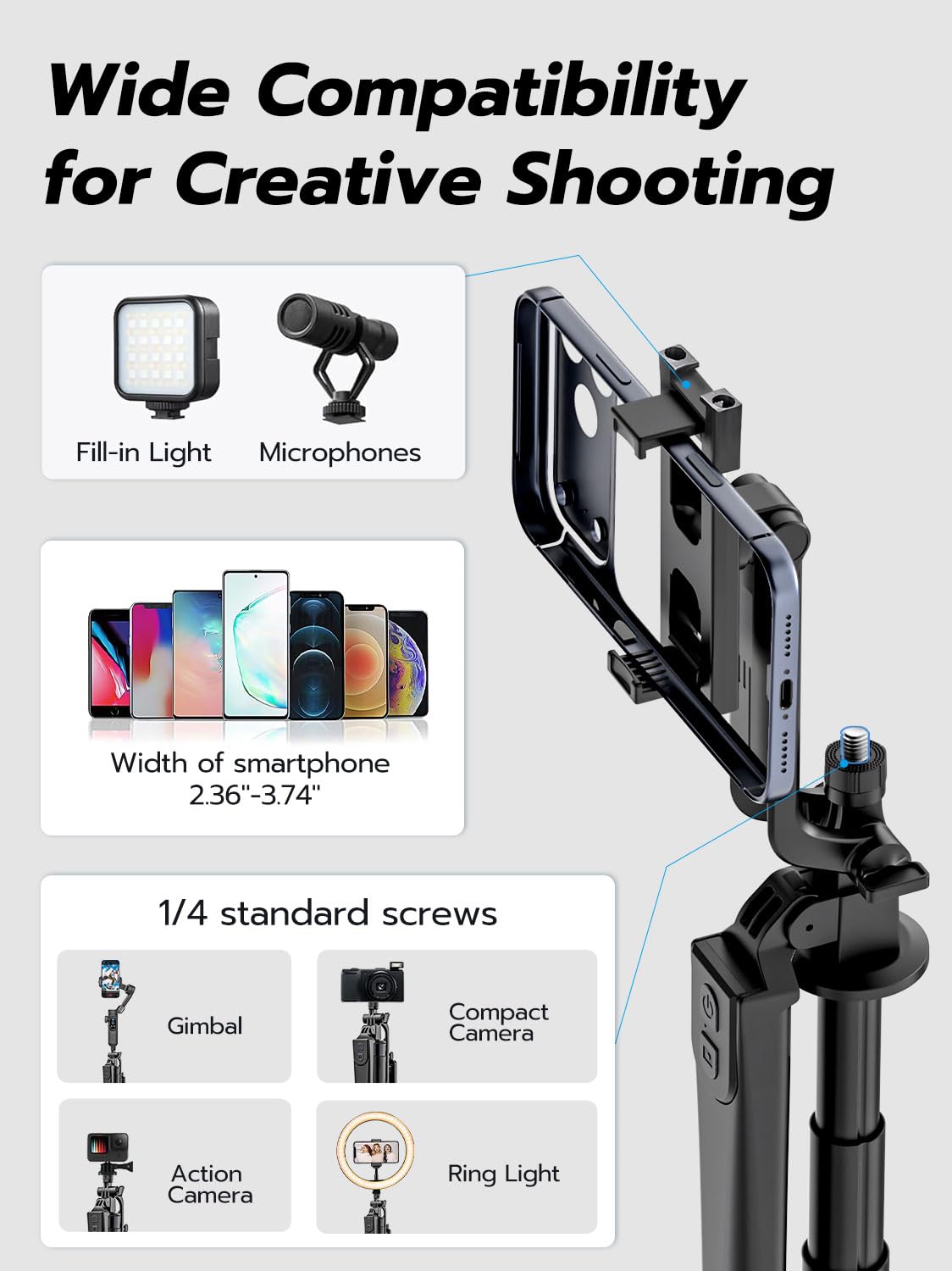 AI Face Tracking Phone Tripod