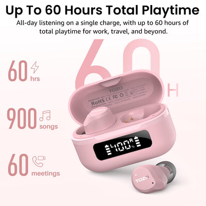 TOZO NC9 Hybrid Active Noise Cancelling Wireless Earbuds