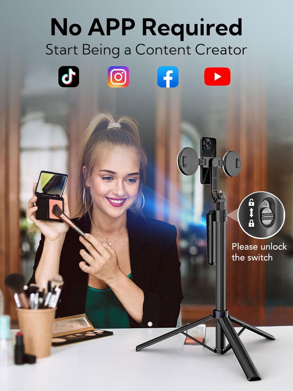 AI Face Tracking Phone Tripod