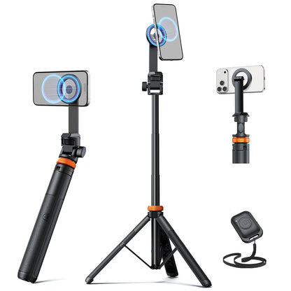 EUCOS 62" Phone Tripod, Tripod for Phone & Selfie Stick with Remote