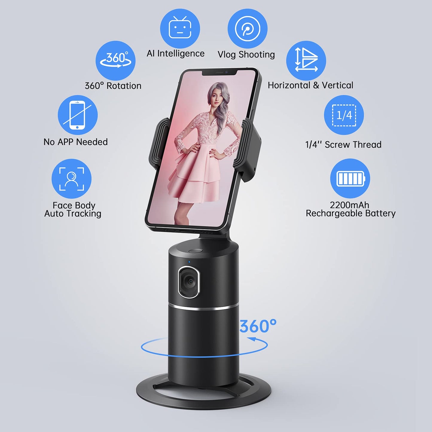 AI Auto Face Tracking Phone Holder
