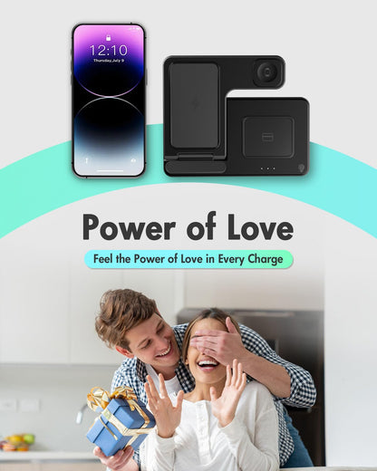 Wireless Phone Charging Station: 3 in 1 Charger Stand Multiple Devices