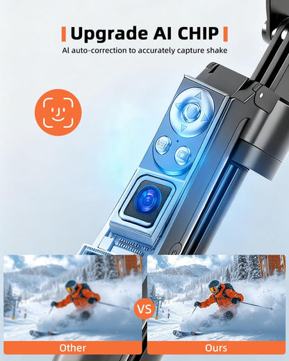 360° AI Face Tracking Tripod with Ring Lights