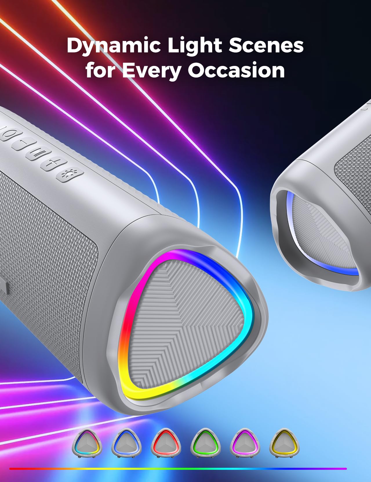 Bluetooth Speaker with HD Sound, Portable Wireless, IPX5 Waterproof