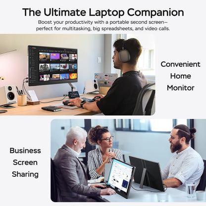 MNN Portable Monitor 15.6inch FHD 1080P USB C HDMI Gaming Ultra-Slim