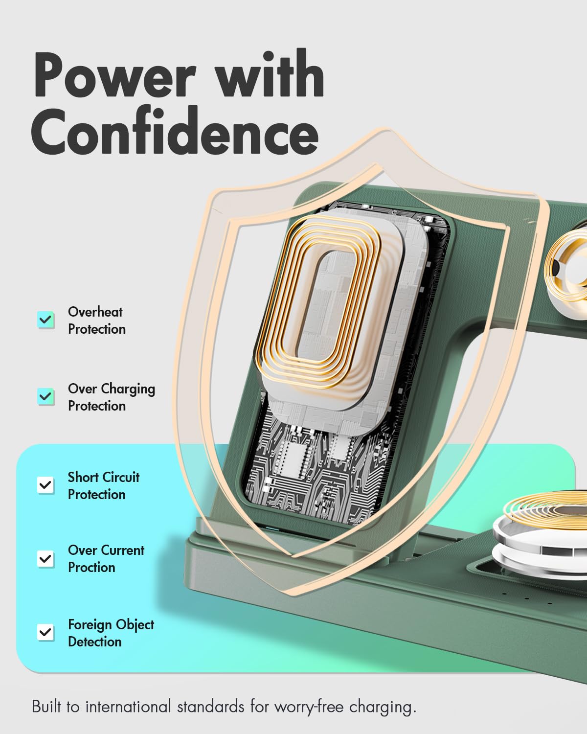Wireless Phone Charging Station: 3 in 1 Charger Stand Multiple Devices