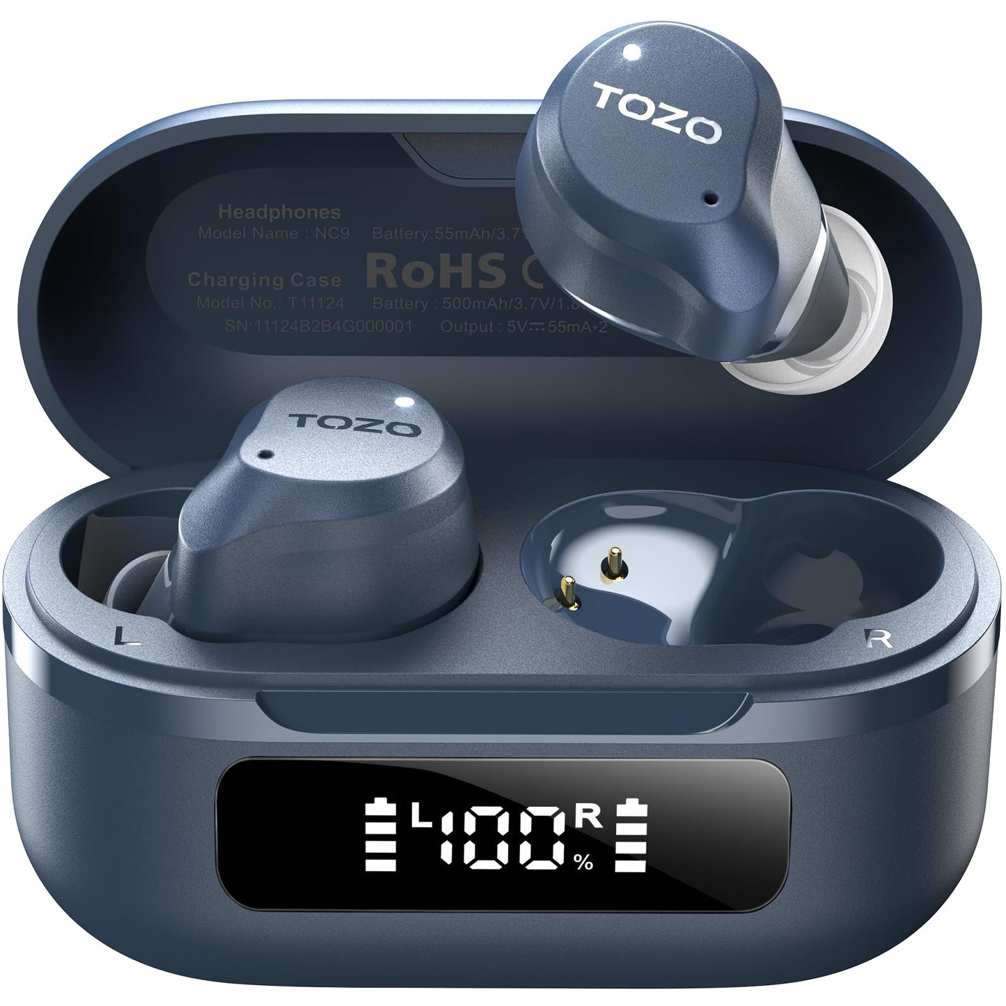 TOZO NC9 Hybrid Active Noise Cancelling Wireless Earbuds