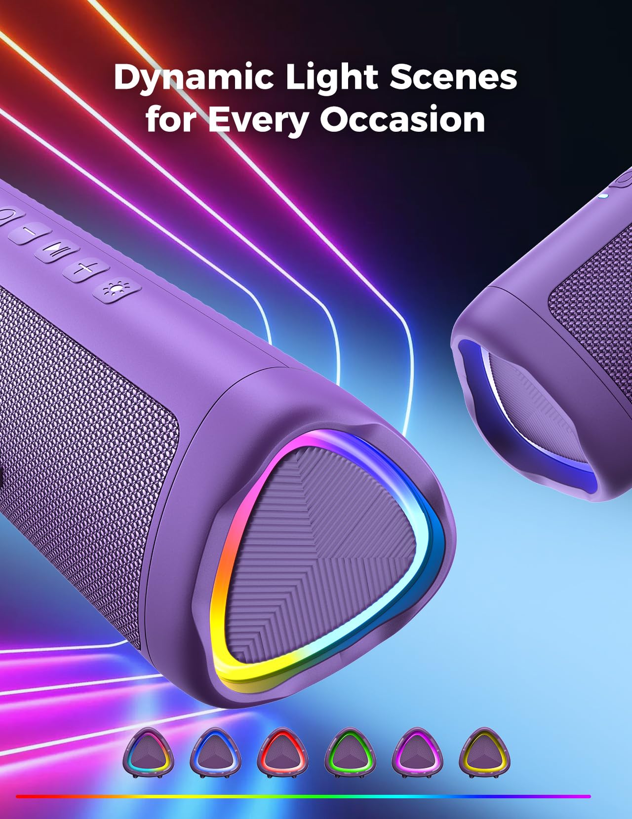 Bluetooth Speaker with HD Sound, Portable Wireless, IPX5 Waterproof