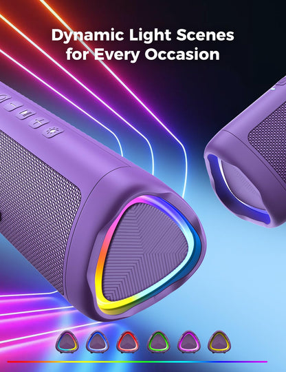 Bluetooth Speaker with HD Sound, Portable Wireless, IPX5 Waterproof