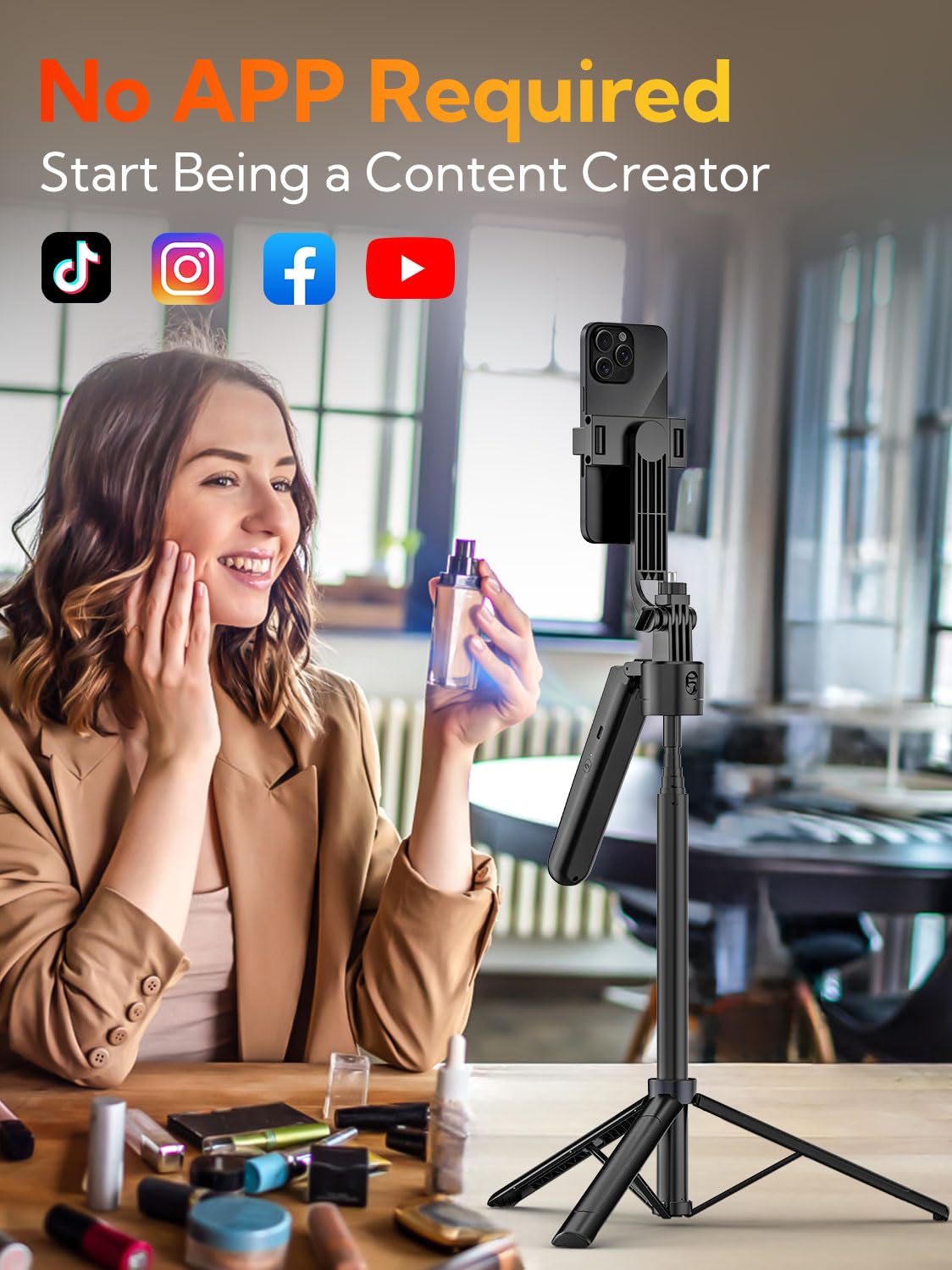AI Face Tracking Phone Tripod