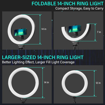14-Inch Ring Light with Foldable Tripod