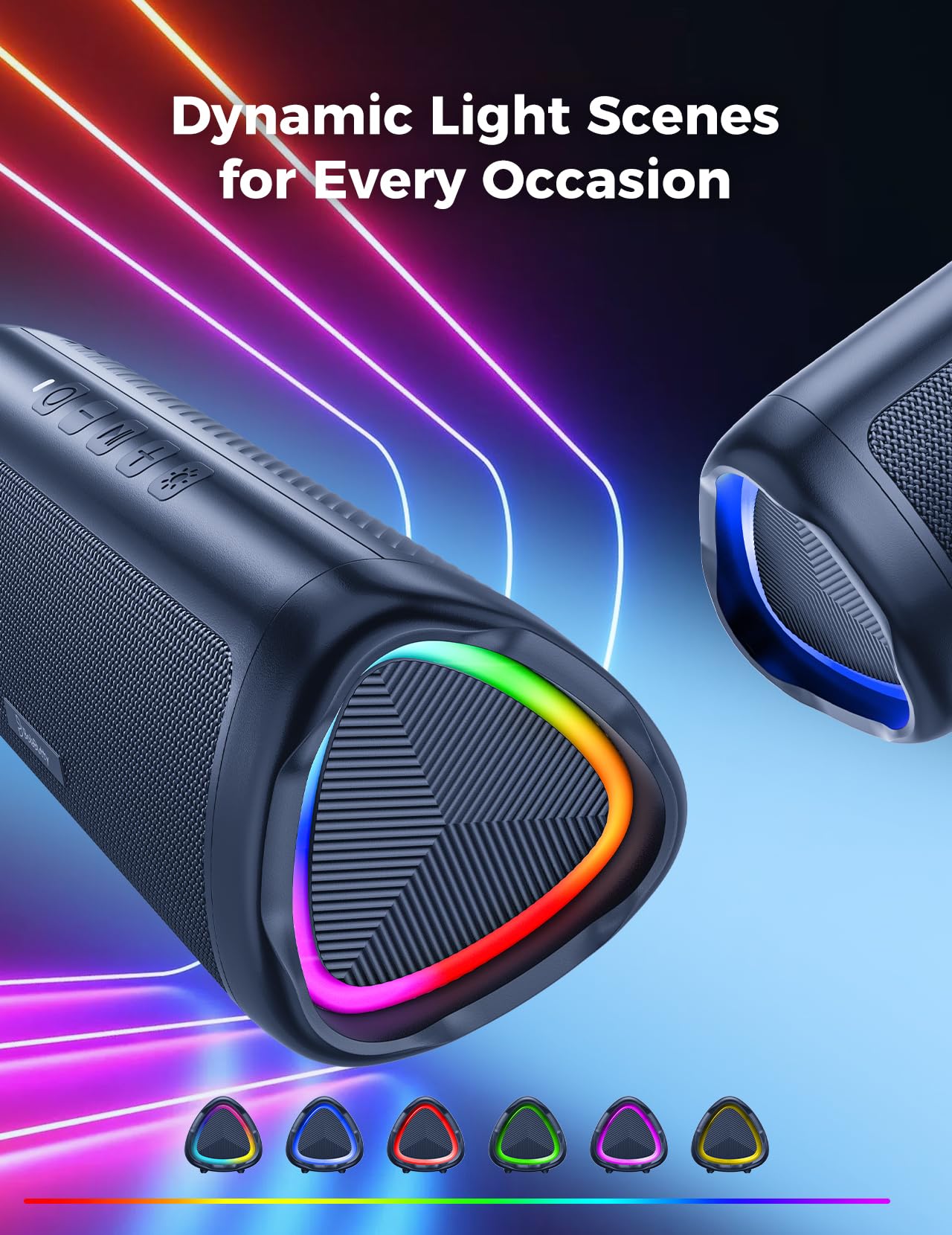 Bluetooth Speaker with HD Sound, Portable Wireless, IPX5 Waterproof