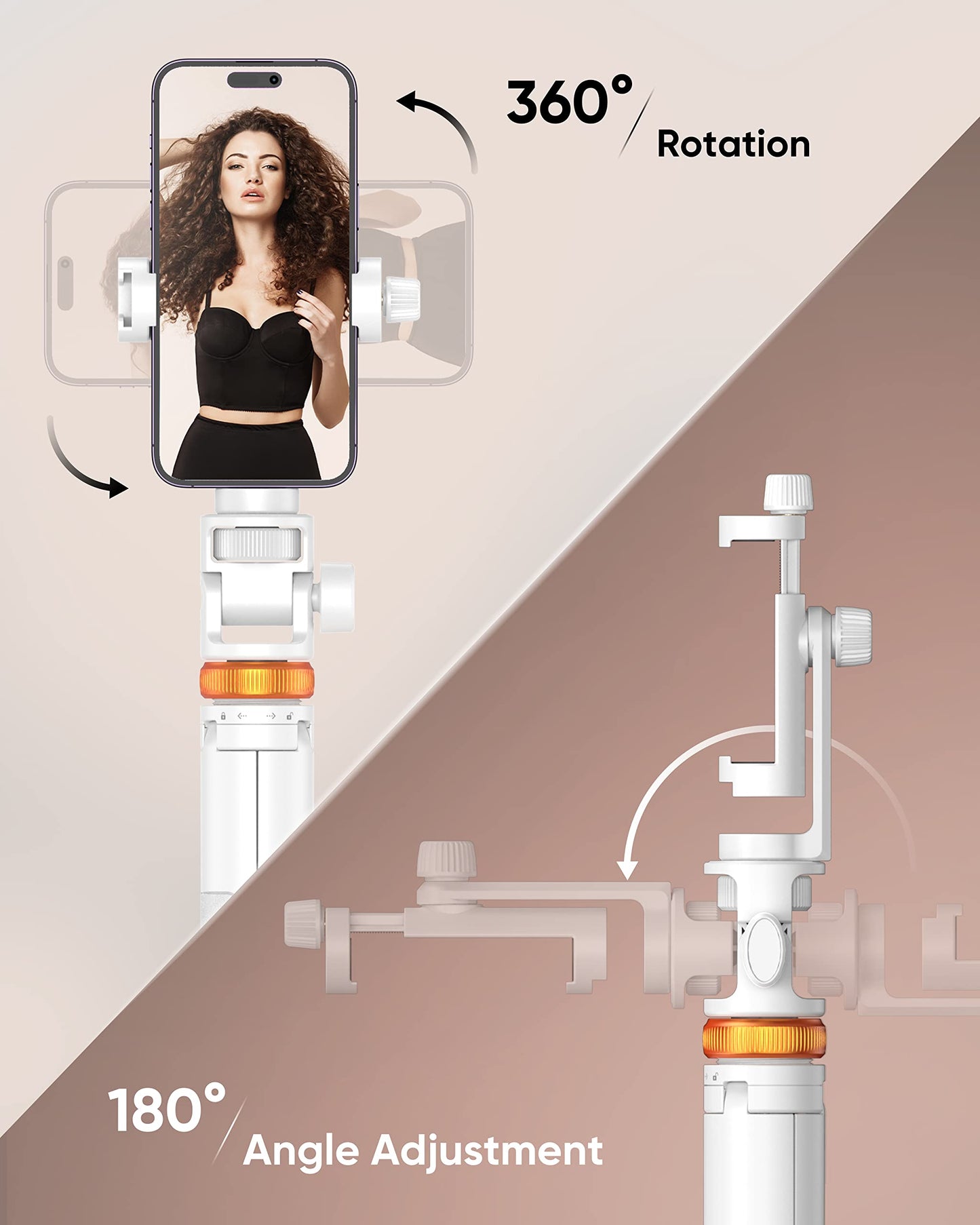 EUCOS 62" Phone Tripod, Tripod for Phone & Selfie Stick with Remote