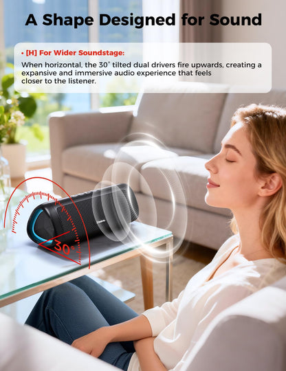 Bluetooth Speaker with HD Sound, Portable Wireless, IPX5 Waterproof
