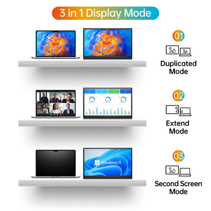 MNN Portable Monitor 15.6inch FHD 1080P USB C HDMI Gaming Ultra-Slim