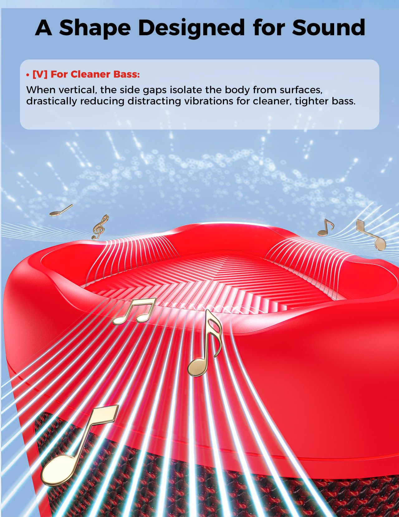 Bluetooth Speaker with HD Sound, Portable Wireless, IPX5 Waterproof