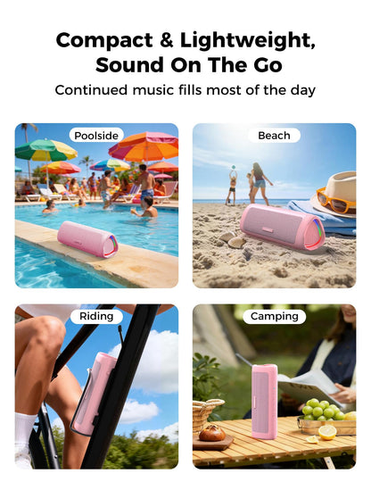 Bluetooth Speaker with HD Sound, Portable Wireless, IPX5 Waterproof