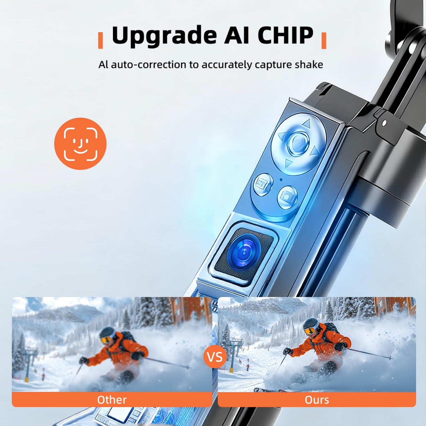360° AI Face Tracking Tripod with Ring Lights