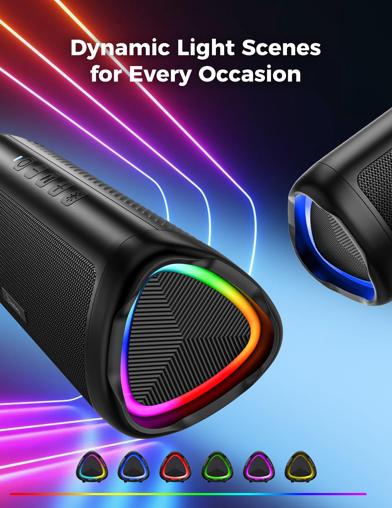 Bluetooth Speaker with HD Sound, Portable Wireless, IPX5 Waterproof