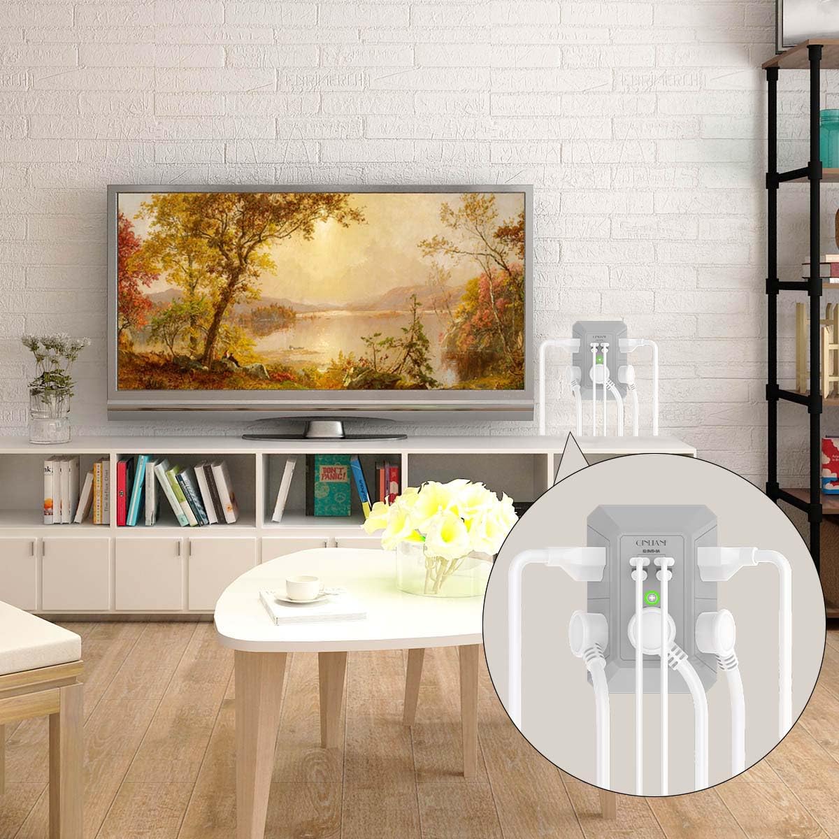 Wall Outlet Extender with USB &amp; Surge Protection