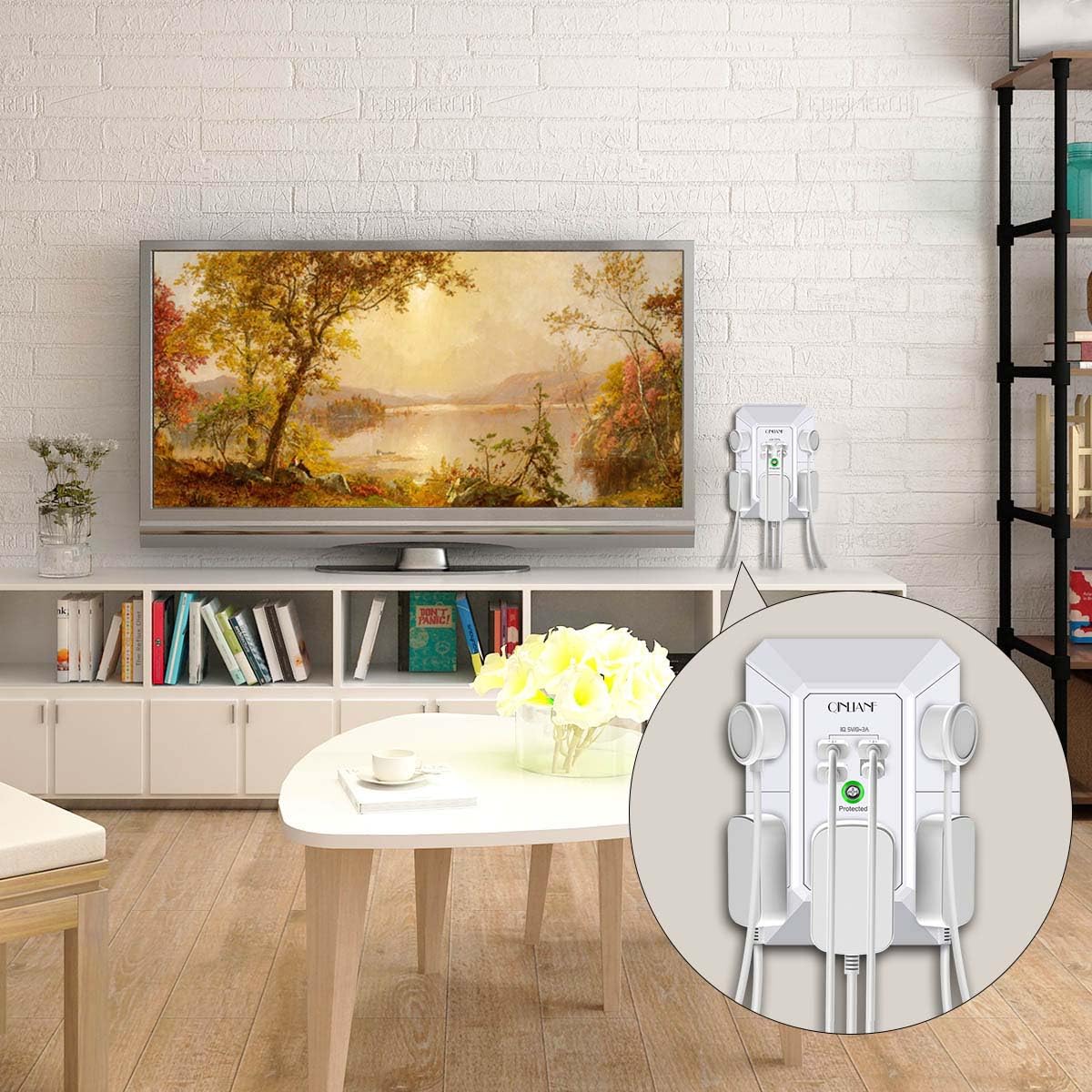 Wall Outlet Extender with USB &amp; Surge Protection