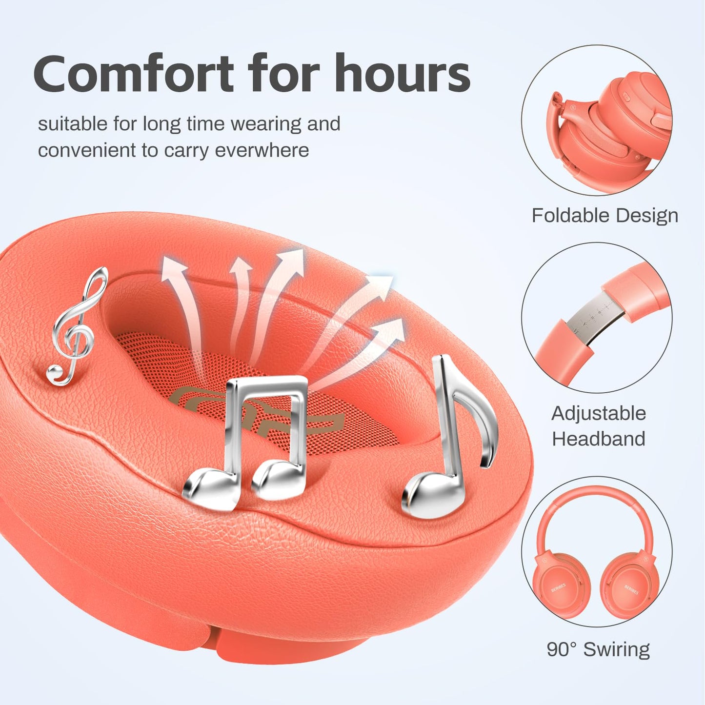 BERIBES Bluetooth Headphones Over Ear