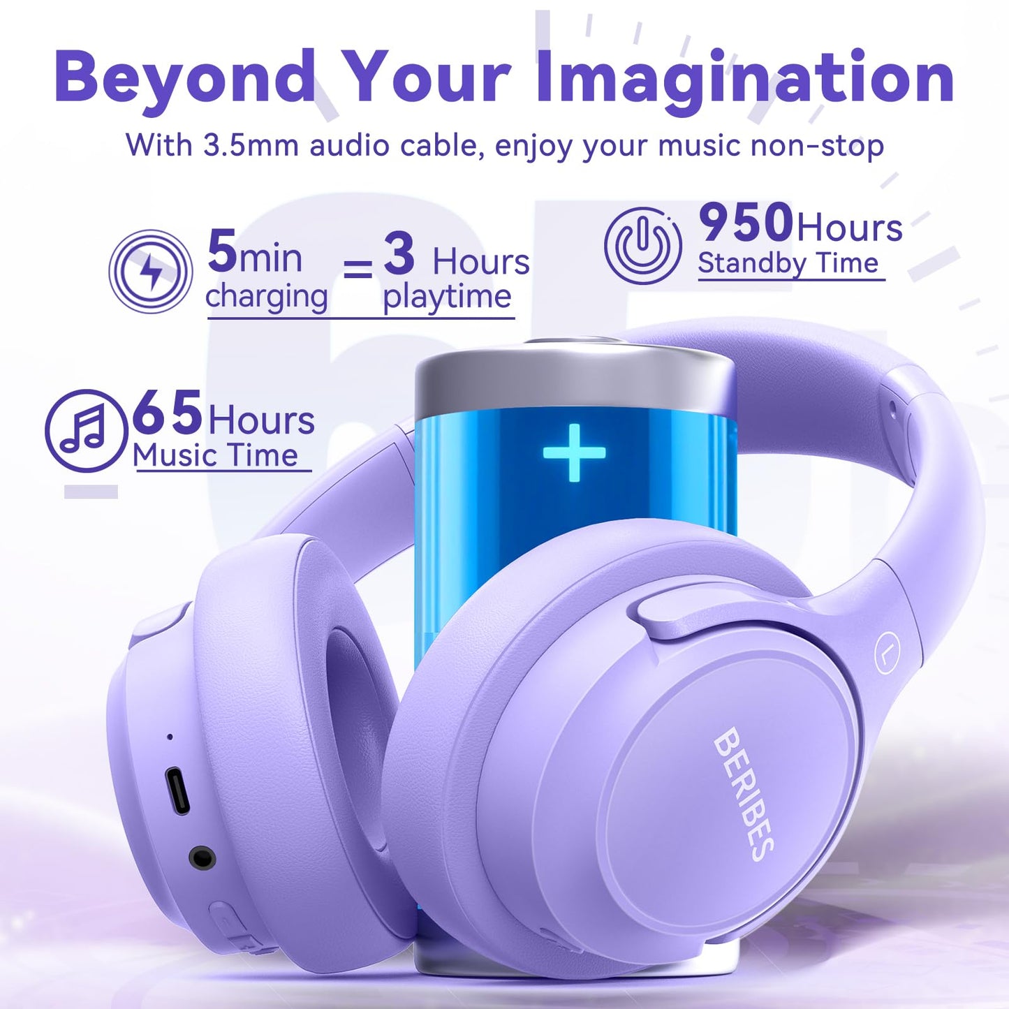 BERIBES Bluetooth Headphones Over Ear