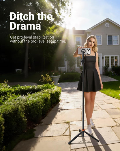 EUCOS 62" Phone Tripod, Tripod for Phone & Selfie Stick with Remote