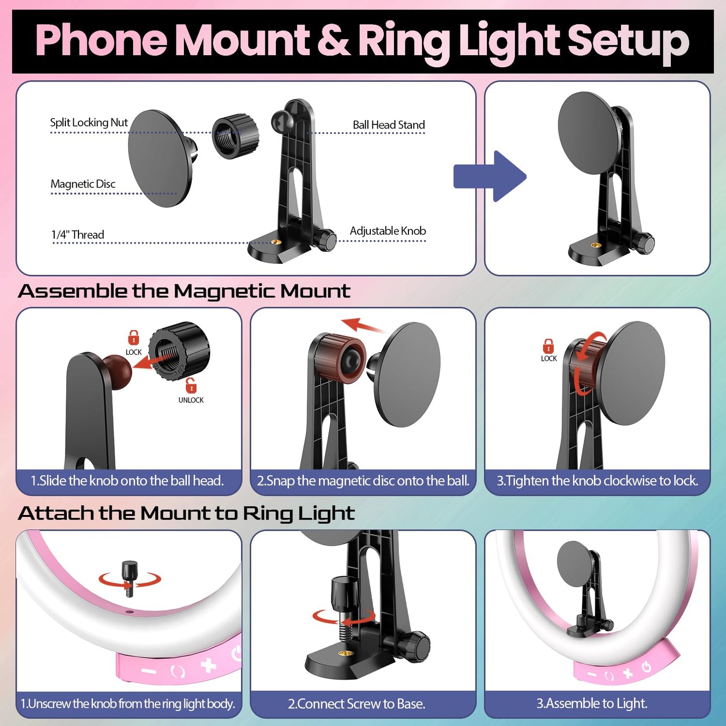 14-Inch Ring Light with Foldable Tripod
