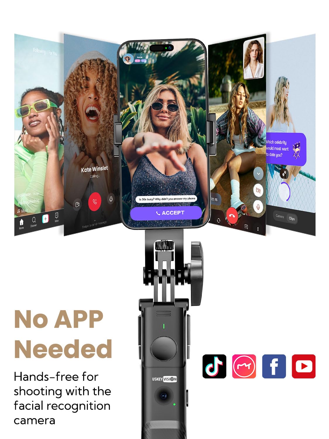 AI Face Tracking Phone Tripod