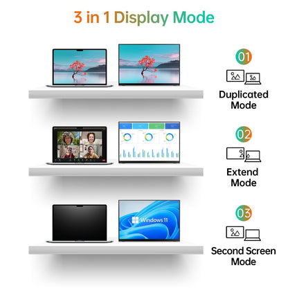 MNN Portable Monitor 15.6inch FHD 1080P USB C HDMI Gaming Ultra-Slim