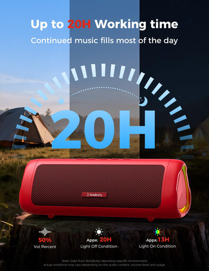 Bluetooth Speaker with HD Sound, Portable Wireless, IPX5 Waterproof