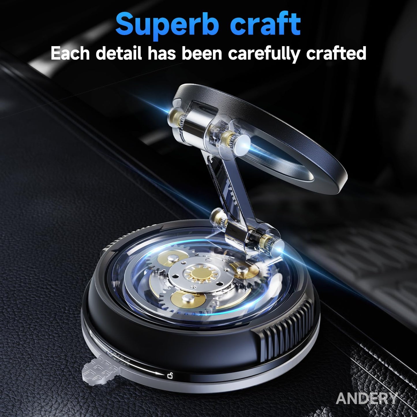 ANDERY Car Phone Holder for Magsafe 360° Adjustable Car Phone Mount
