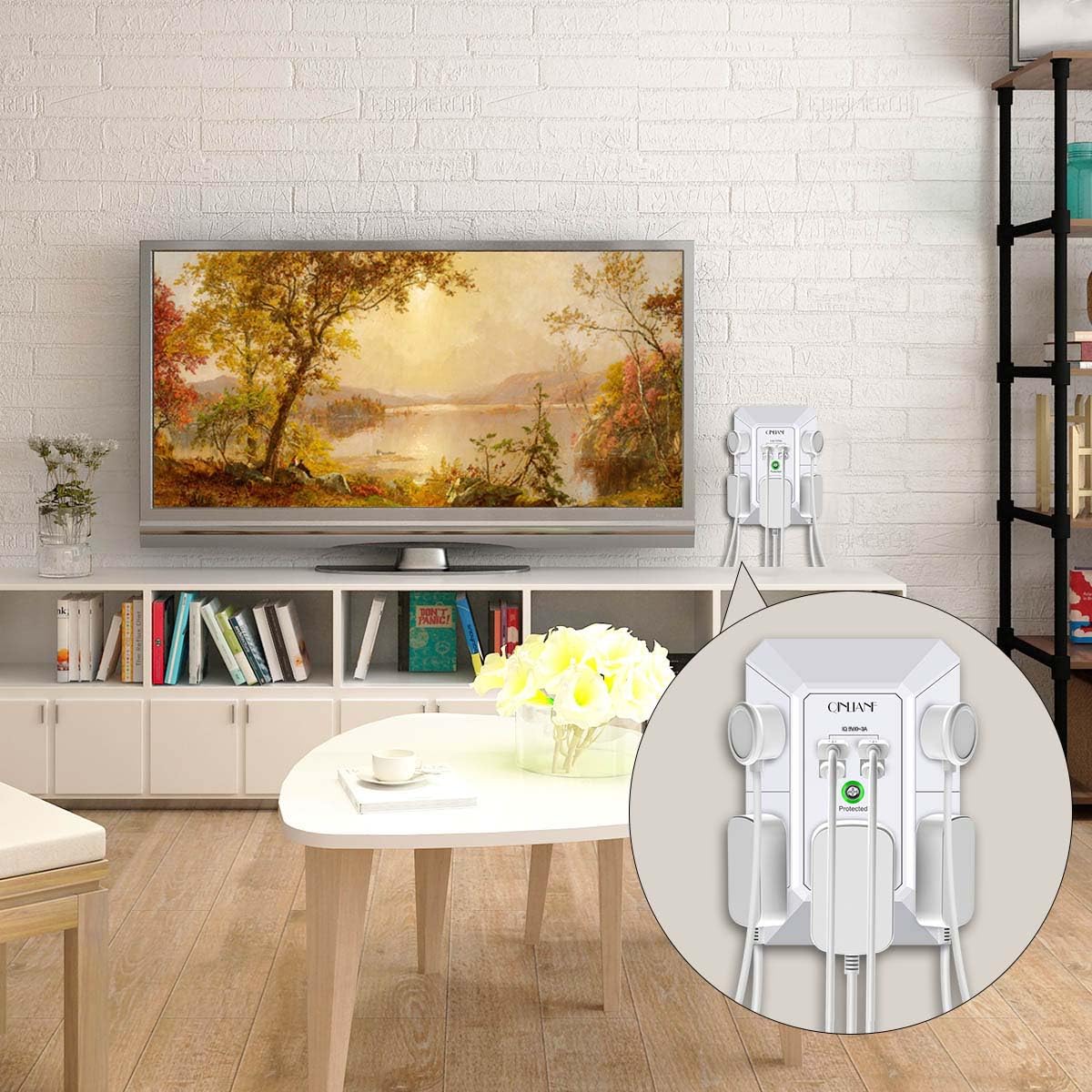 Wall Outlet Extender with USB &amp; Surge Protection